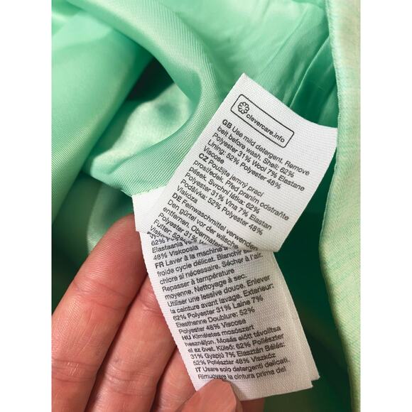 & OTHER STORIES Mint Green Belted Tailored Overlap Mini Skirt US 4 - Picture 15 of 15